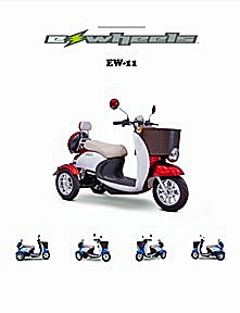 EW-11 Sport Euro 2-Passenger Seat Scooter Information