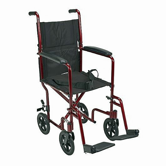 Lightweight Transport Chair Model ATC Transport Manual Wheelchair By Drive Medical 