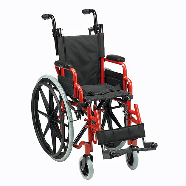 Wallaby Pediatric Folding Wheelchair - Firetruck Red - By Drive Medical