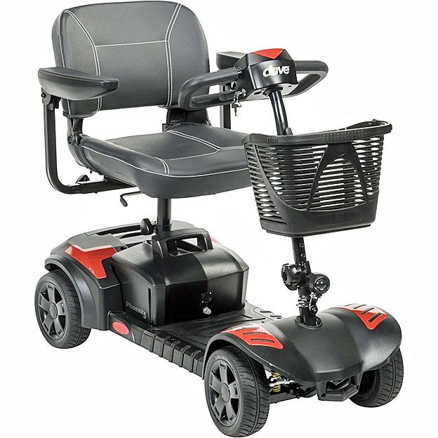 Phoenix LT 4-Wheel Scooter - Red - 18" Seat 