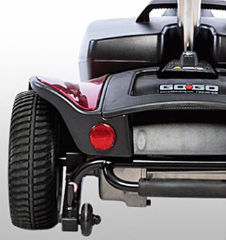 Go-Go Sport - 3-Wheel Travel Scooter - 3" x 9" Solid Rear Tires With Anti-Tip Wheels