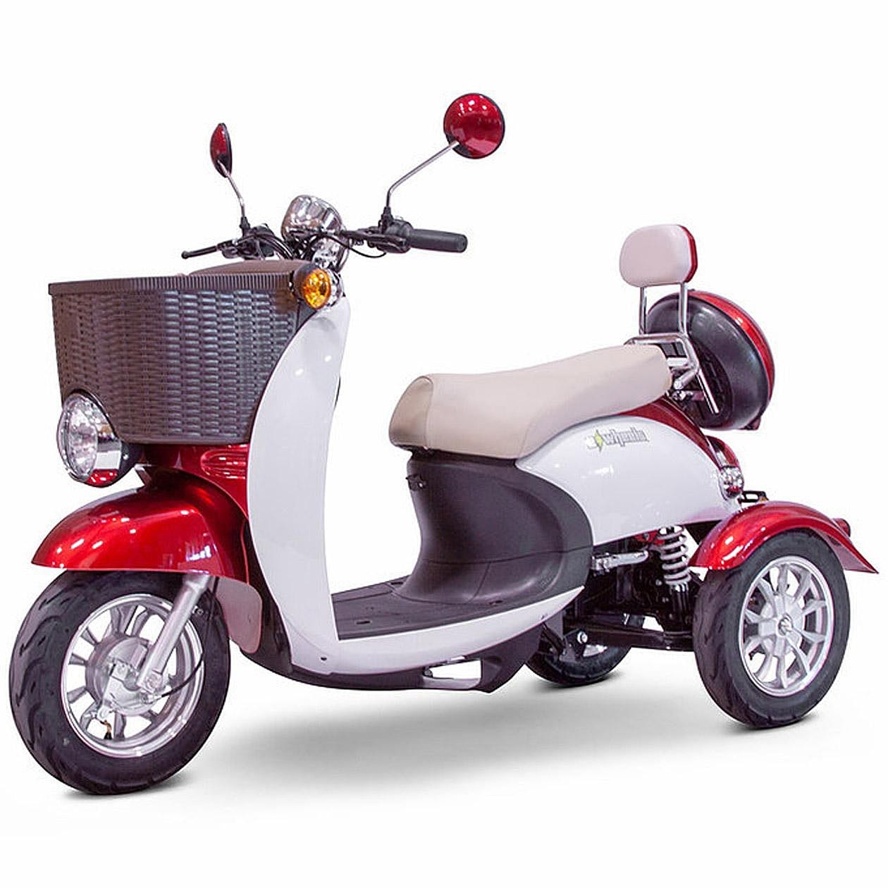 EW-11 Sport Euro 2-Passenger Seat Scooter - Red & White Color - By EWheels