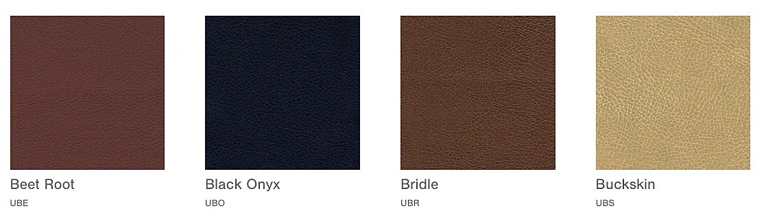 Beet Root UBE - Black Onyx UBO - Bridle UBR - Buckskin UBS - Luxurious Brisa® Fabric