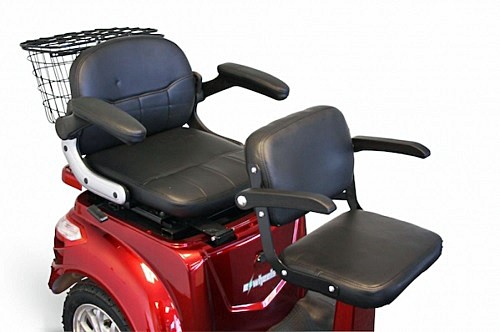 EW-66 2-Passenger Seat Scooter - Adjustable Seats with Backrest and Arm Rests