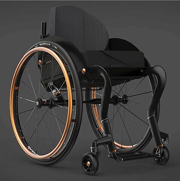 TiLite CR1 Rigid Carbon Fiber Frame Wheelchair - Anodized Orange Color - By TiLite