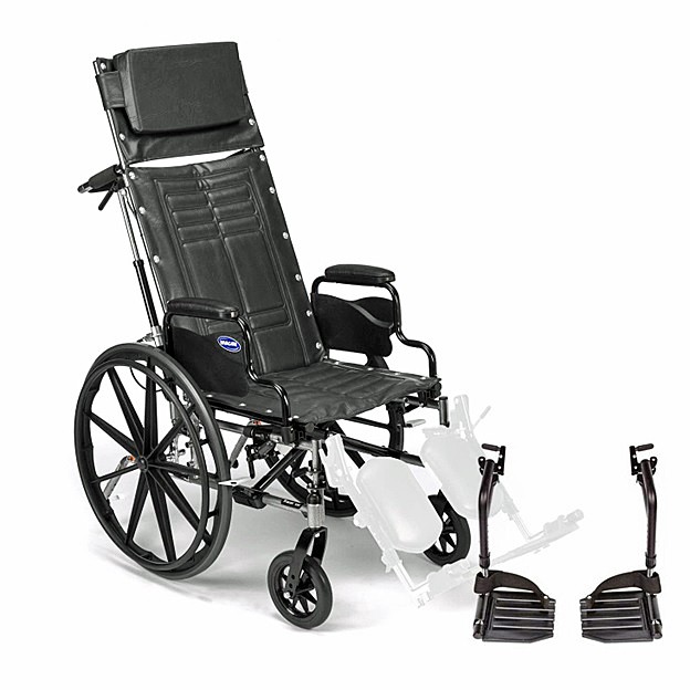 Tracer SX5 Recliner Wheelchair w/ Desk Length Arms, 18" Seat, Hemi Composite Footrests