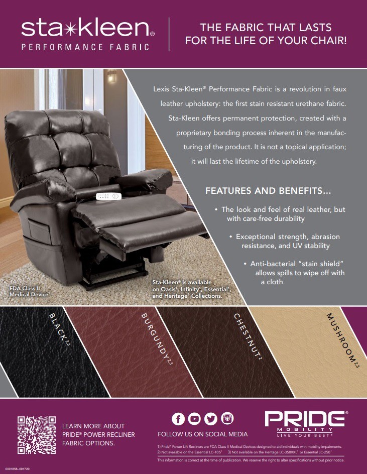 Lexis Sta Kleen Performance Fabric Brochure