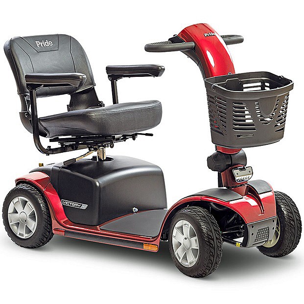 Victory 10 4-Wheel Scooter - Candy Apple Red - 18" Seat