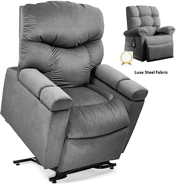 Cloud+ PR511 With HeatWave™ With MaxiComfort Lift Chair - Luxe Steel Fabric - By Golden Technologies