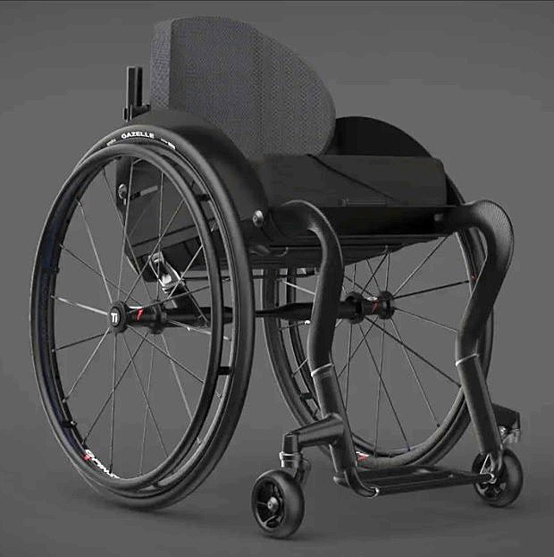 TiLite CR1 Rigid Carbon Fiber Frame Wheelchair - Anodized Charcoal Grey Color - By TiLite