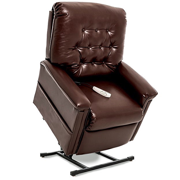 Heritage LC-358XL 3-Position Lift Chair Recliner By Pride Mobility Lexis Sta-Kleen Chestnut Fabric 