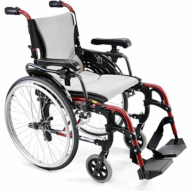 S-Ergo 305 Top End Lightweight Ergonomic Manual Wheelchair w/Quick Release Wheels 18" Seat Color Red