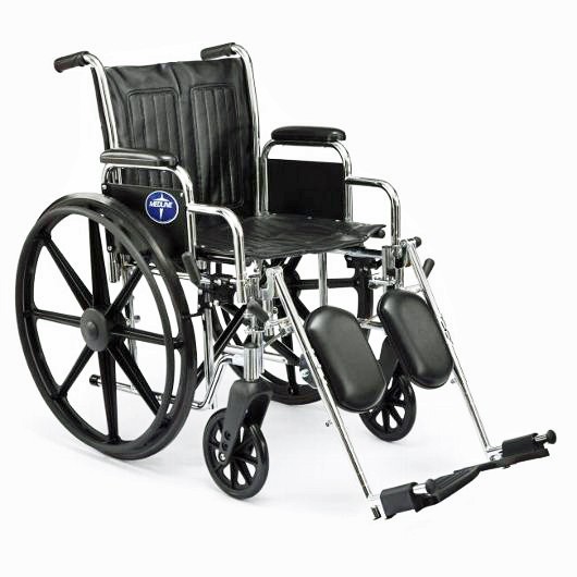 Deluxe with 12" Rear Wheels
Transport Manual Wheelchair 
Model: MDS808210A 
By Medline 