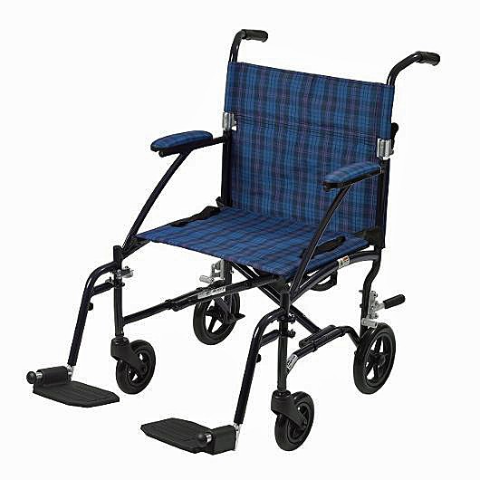 Fly-Lite Model DFL19 Transport Manual Wheelchair By Drive Medical