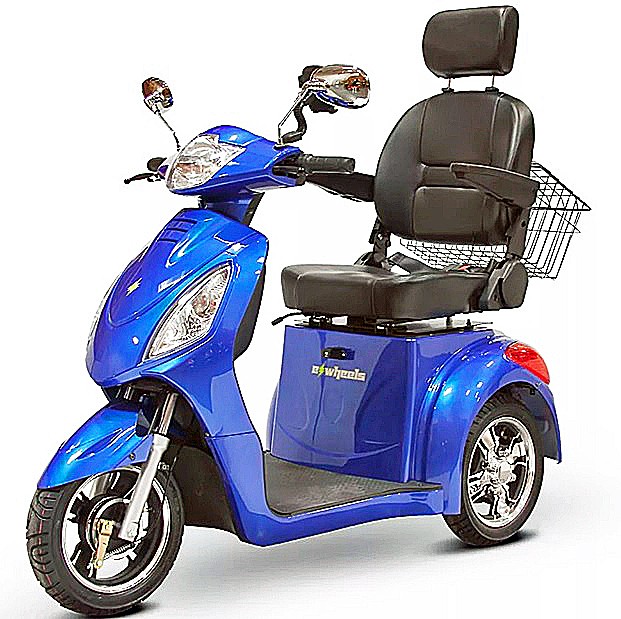 EWheels EW-36 3-Wheel Mobility Scooter - Blue