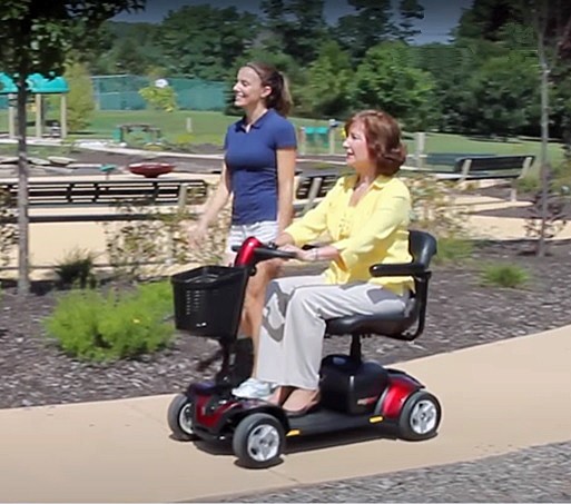 Go-Go Sport 4-Wheel Travel Scooter - Daughter With Mom on an Afternoon Ride