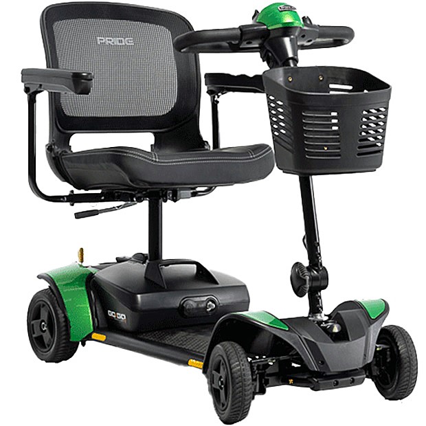 Go-Go® Elite Traveller® 2 - 4-Wheel Scooter With iTurn Technology - Green Color - By Pride Mobility