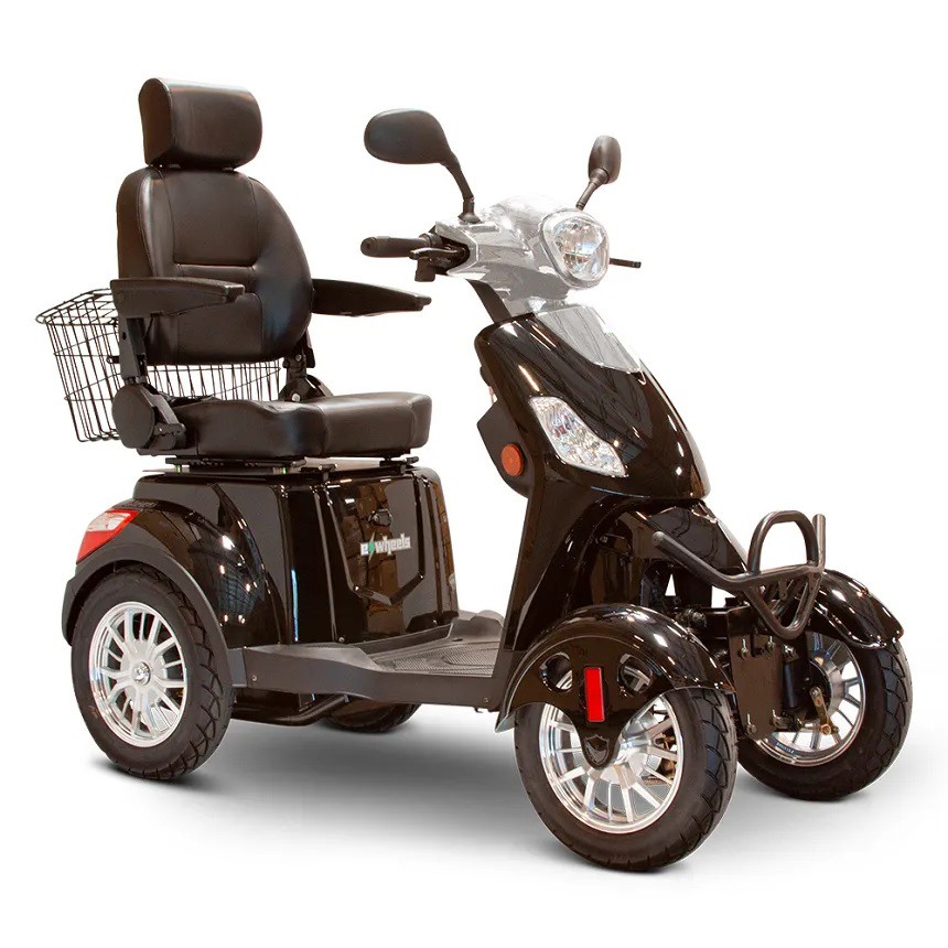 EW-46 Recreational Scooter - Black/Silver  Color - By EWheels