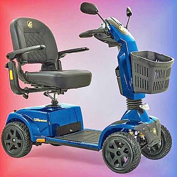 Companion Full-Size 4-Wheel Scooter - Azure Blue