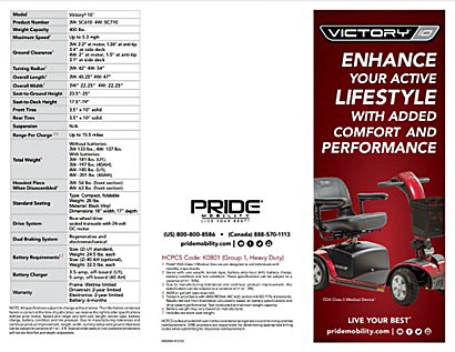 Victory 10 - 3-Wheel Scooter Brochure