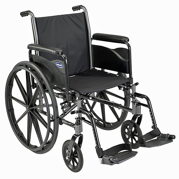 Tracer SX5 Standard Wheelchair w/ Full Arms, Aluminum Hemi Composite Footplates with Heel Loops, 20" Wide Seat 