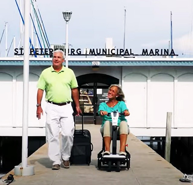 Go-Go Folding 4-Wheel Travel Scooter - It's a Beautiful Harbor