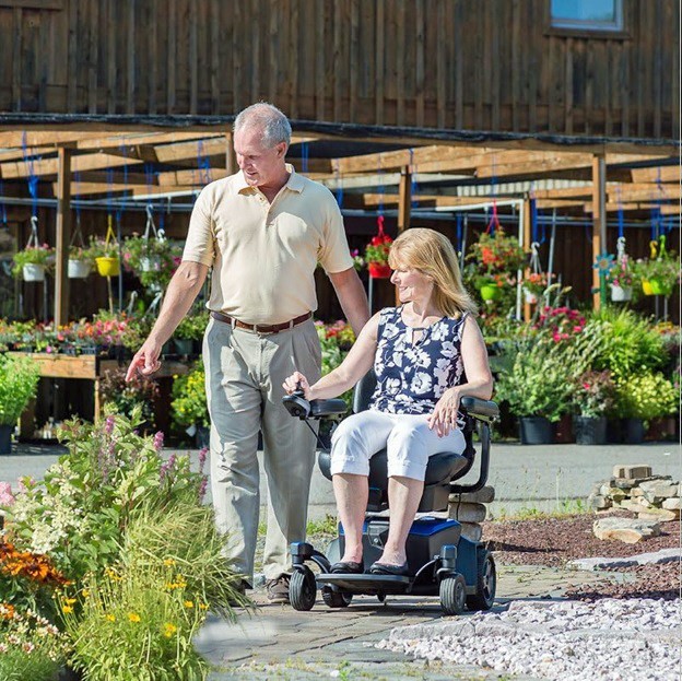 Go-Chair Power Chair Wheelchair - Shopping at the Garden Supply Store - By Pride Mobility