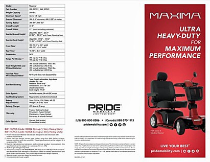 Maxima - 3-Wheel Scooter Brochure