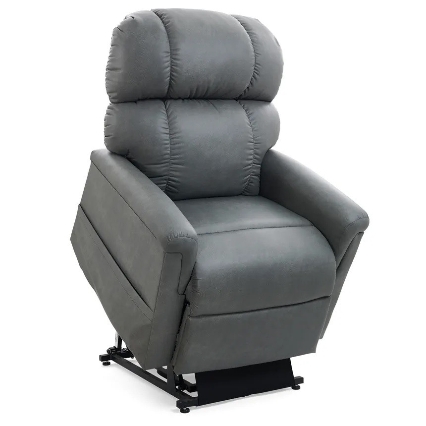 Comforter PR-535 with MaxiComfort Lift Chair Recliner By Golden Technologies Brisa Iron Fabric 