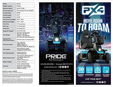 Maxima 4-Wheel Scooter Brochure