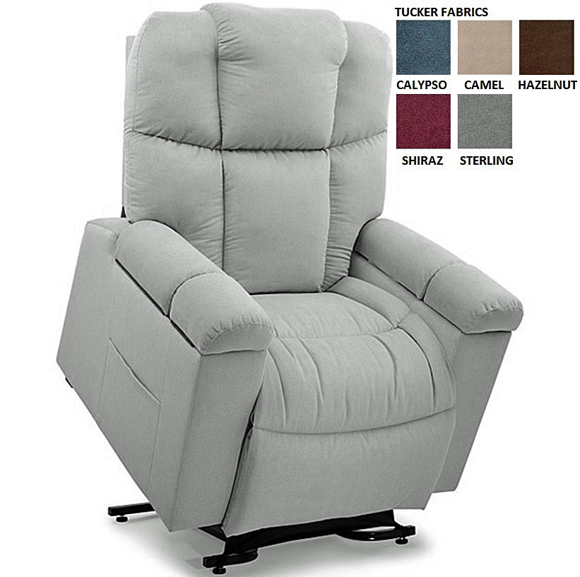 PR-504 Regal Power Lift Recliner Lift Chair Recliner w/ HeatWave Technology
By Golden Technologies 
Tucker Fabrics 
Calypso • Camel • Hazelnut Shiraz • Sterling