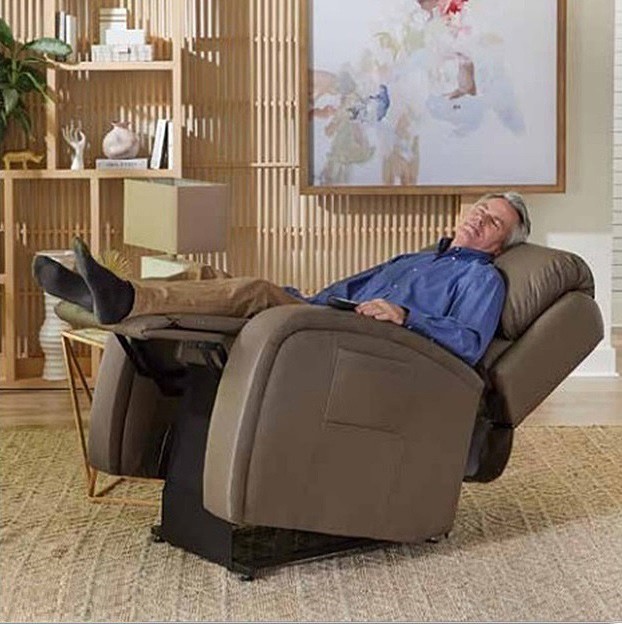 EZ Sleeper PR735 With Maxicomfort Lift Chair - By Golden Technologies. Shown in Brisa® Shiitake Fabric