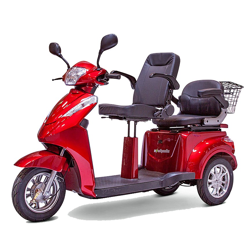 EW-66 2-Passenger Seat Scooter Model EW-66 Recreational 3-Wheel Mobility Scooter By EWheels