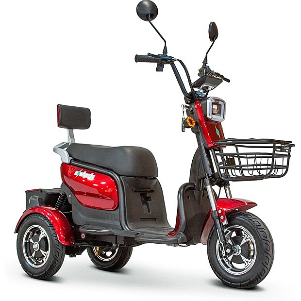 EW-12 Modern 3-Wheel Recreational Scooter Color: Red