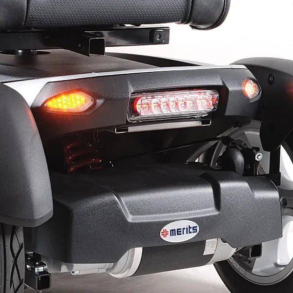 Silverado Extreme - 4-Wheel Full-Size Full Suspension Scooter - Rear Taillights and Modern LED Lighting System - By Merits Health Products