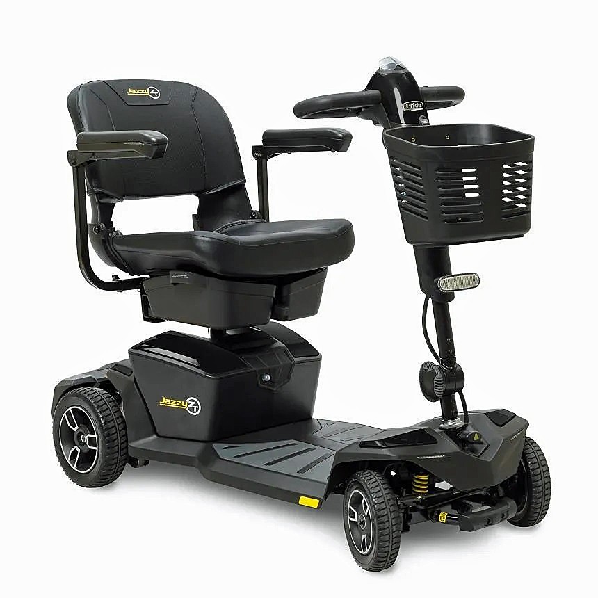 Zero Turn 8 - 4-Wheel Travel Scooter - Onyx Black Color - By Pride Mobility