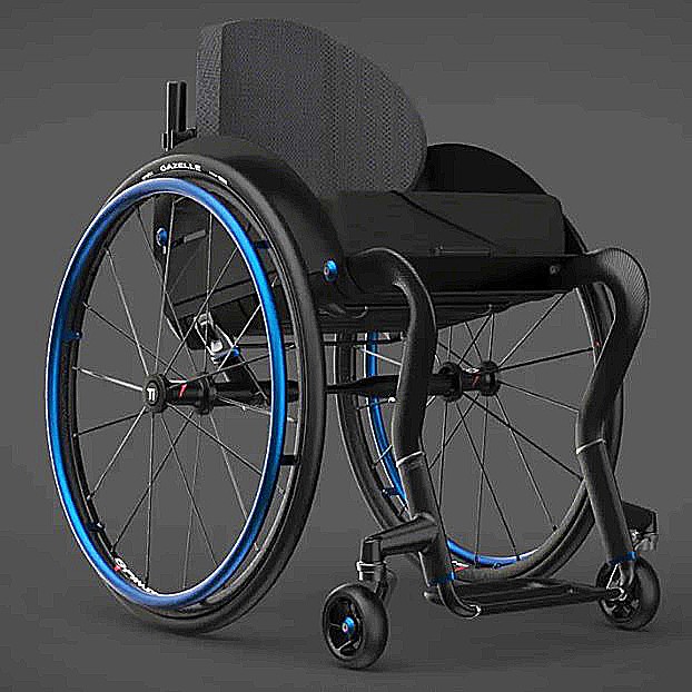 TiLite CR1 Rigid Carbon Fiber Frame Wheelchair - Anodized Blue Color - By TiLite