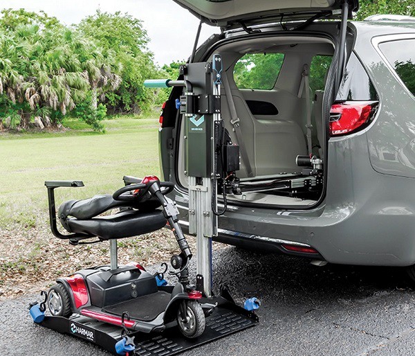 Vehicle Inside Power Scooter Lifts