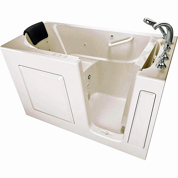 American Standard Gelcoat Premium Series 3060.109.CRL Walk-In Bath With Faucet - Combination Whirlpool and Air Spa - 30" X 60" Walk-In Bath - Model 3060.109.CRL