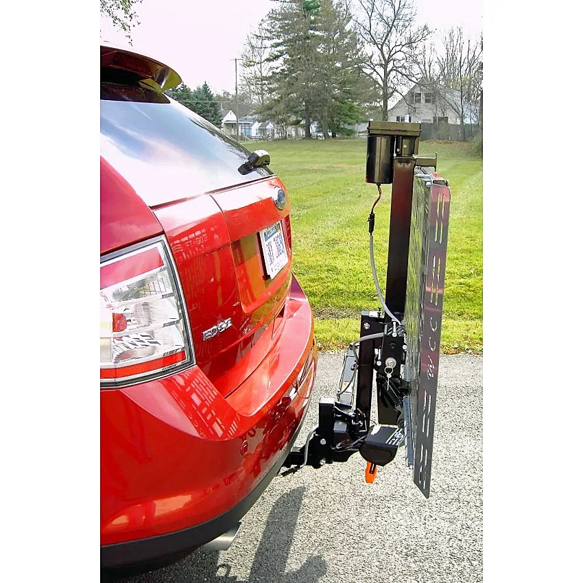 Lift ‘N’ Go  - Vehicle Outside Power Chair Lift - Lifting Platform Folded - By WheelChair Carrier