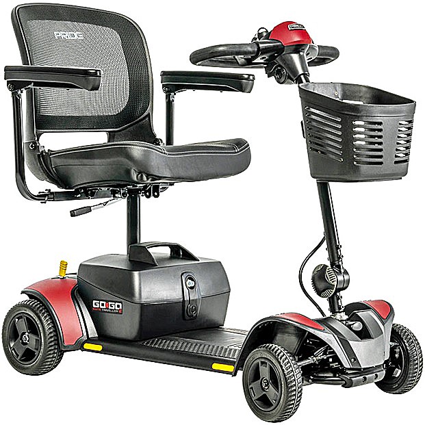 Go-Go Elite Traveller 2 - 4-Wheel Travel Scooter With iTurn Technology Model No. SC442E By Pride Mobility