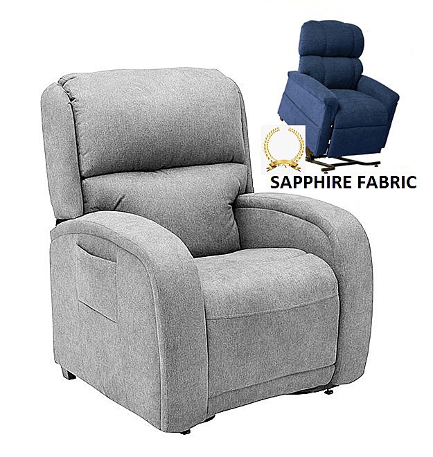 EZ Sleeper PR761 Lift Chair with Twilight Tilt Technology - Luxe Sapphire Chenille Fabric - By Golden Technologies