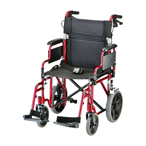 Comet 352 w/ Removable Desk Arms Transport Chair - Lightweight Transport Chair with 12" Rear Wheels -Manual Wheelchair -Model No. 352 - By Nova Medical Products