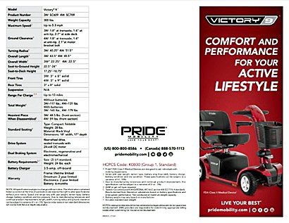 Victory® 9 - 3-Wheel Scooter Brochure