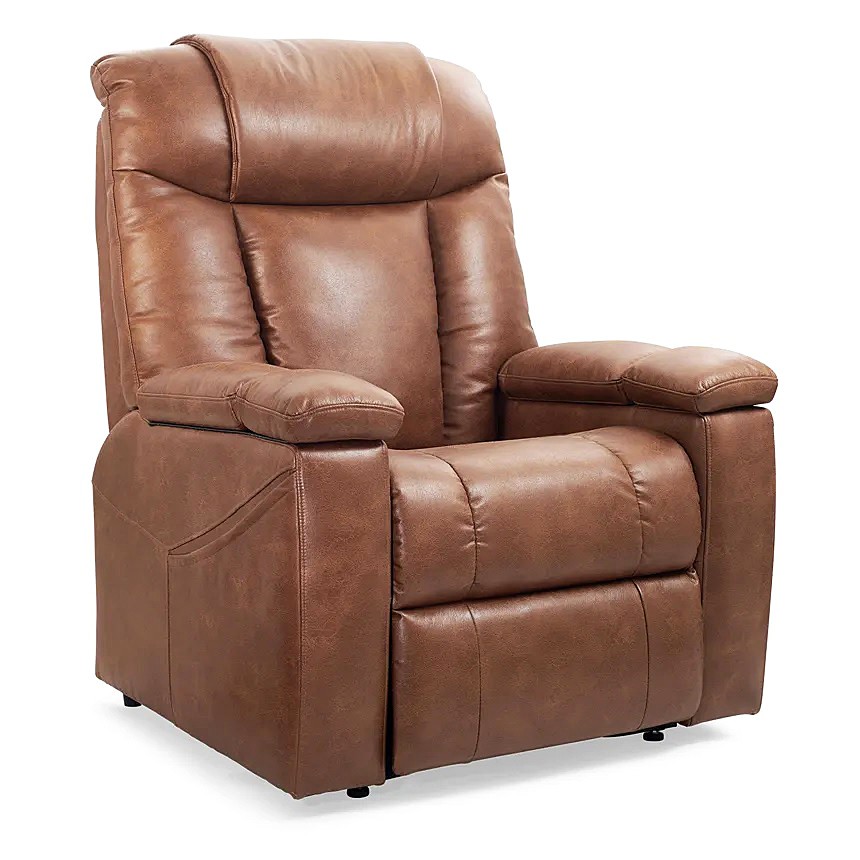 Rhea PR-442 Lift Chair Recliner With HeatWave Technology - Sutton Faux Leather Acorn Fabric - By Golden Technologies