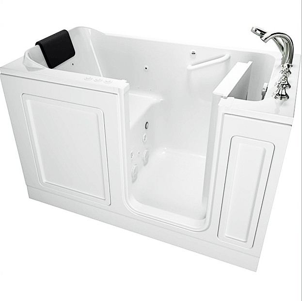 American Standard Luxury Series: 3260.219 Walk-In Bath - Right Side Door Walk-In Bathtub in White - By American Standard