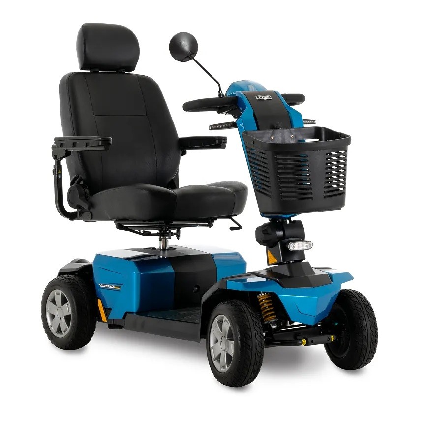 Victory LX Sport 4-Wheel Mid-Size Scooter - True Blue Color - By Pride Mobility