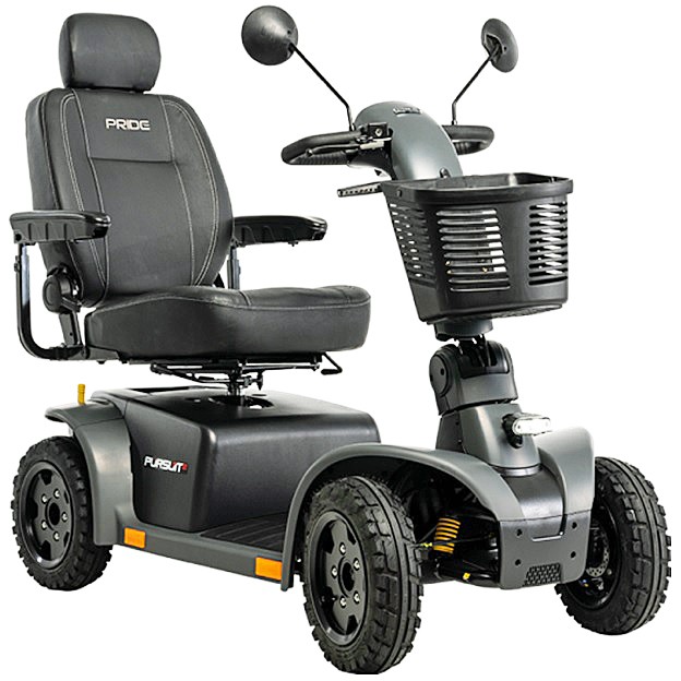 Pursuit 2 - 4-Wheel Scooter - Gray (Matte) - 18" Standard Seat - 100AH Lithium Battery (40 mi range) 