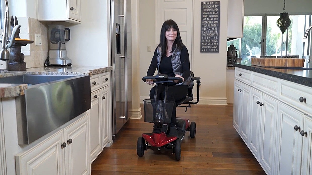 EW-M35 4-Wheel Portable Lightweight Medical Mobility Travel Scooter - In the Kitchen